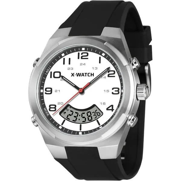 Relógio X-Watch Masculino Ref: Xmspa035 B2px Anadigi Prateado