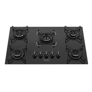 Cooktop Itatiaia Essencial 5 Bocas Com Tripla Chama Mesa de Vidro e Acendimento Superautomático Preto / Bivolt