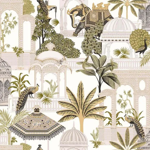 Papel de Parede Botany House Santuário Bege 15537