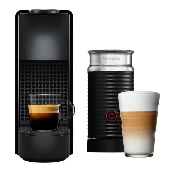 Cafeteira Expresso Nespresso Essenza Mini Preta 127V com Espumador de Leite Aeroccino 3