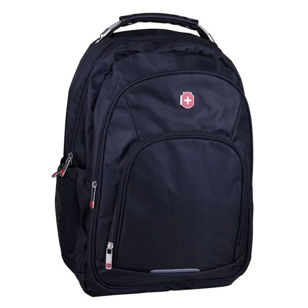 Mochila Executiva 18" Poliéster com Cabo de Aço Swissland YS28106 Preta