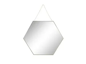 Espelho Decorativo 40cm Hexagonal de Vidro Cazza
