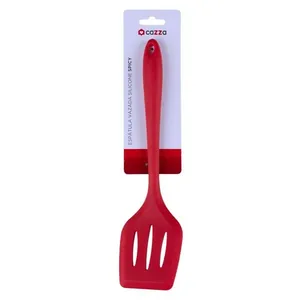 Espátula Vazada Silicone Spicy Cazza Vermelha
