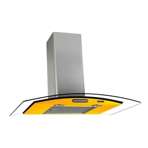 Coifa de Parede Vidro Curvo 75cm Duto Slim Terim Amar C Inox 220V