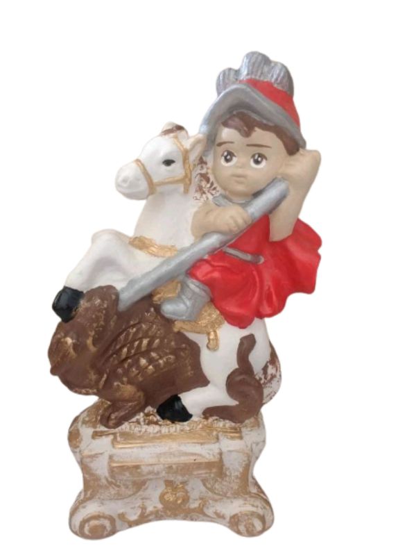 São Jorge Baby 13 cm em gesso