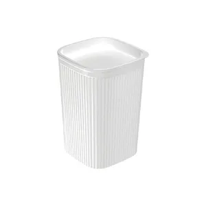 Porta Cotonete Algodão 420ml Classic Frisos Plasútil Branco