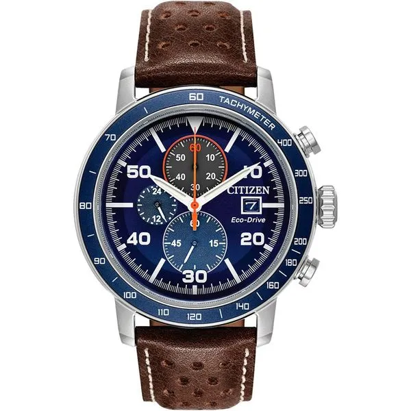 Relógio Citizen Masculino Ref: Ca0648-09l Solar Prateado Cronógrafo Eco-Drive