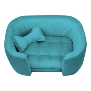 Cama Pet Poltrona Baby Hanna Veludo - Ssx Multicoisas Cor Azul Turquesa