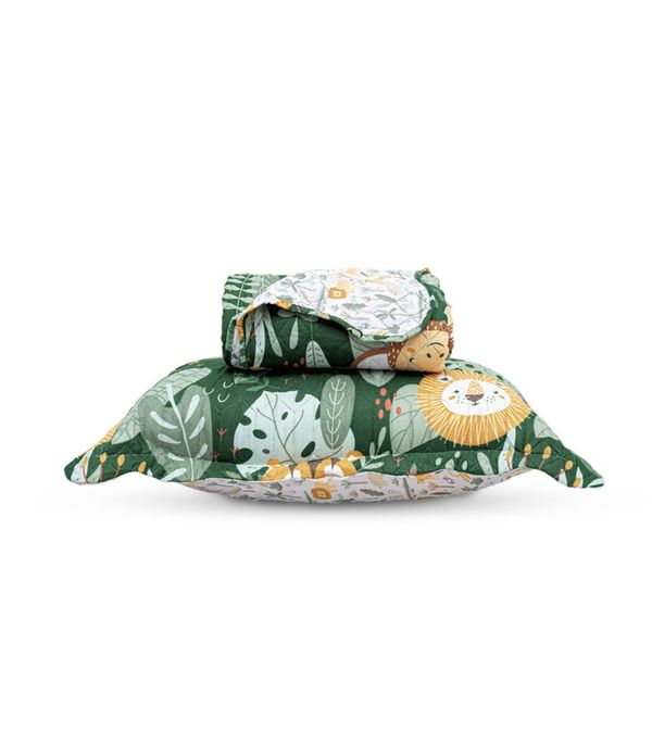 Kit Cobre Leito Casual Kids Solteiro Appel Verde UN / Verde