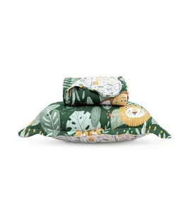 Kit Cobre Leito Casual Kids Solteiro Appel Verde UN / Verde