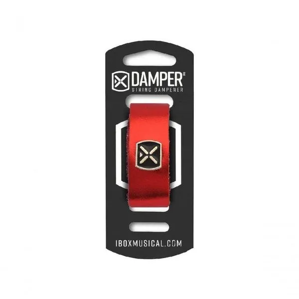 Damper Ibox Em Couro Legitimo E Tag Em Metal Vermelho