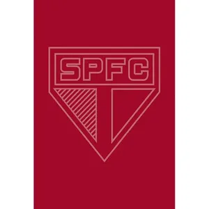 Toalha Social Academia e Mão Buettner Jacquard Veludo Futebol Sao Paulo 33cmx50cm Vermelho Scarlet