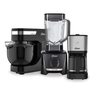 Kit Cafeteira 30 Xícaras OCAF600 com Batedeira Planetária e Liquidificador OLIQ610 Oster Preto 127V
