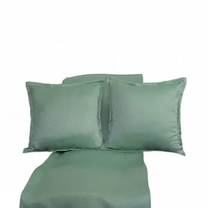 Peseira 2,30 2 capa almofada jacquard Verde Menta Poá 40x40
