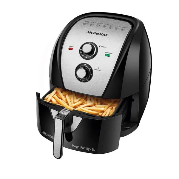 Air Fryer Mondial 8L 1900W AFN-80-BI | Preto/Inox (220 V)