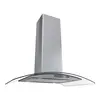 Coifa Terim Ilha Vidro Curvo Inox 75cm Inox 110V