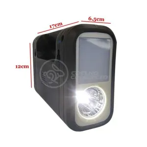 Kit Lanterna Placa Solar Carregador Portatil Emergência