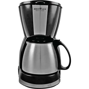 Cafeteira 15 Xícaras com Jarra Inox Britânia 15 TEMP Preta/Prata 220V