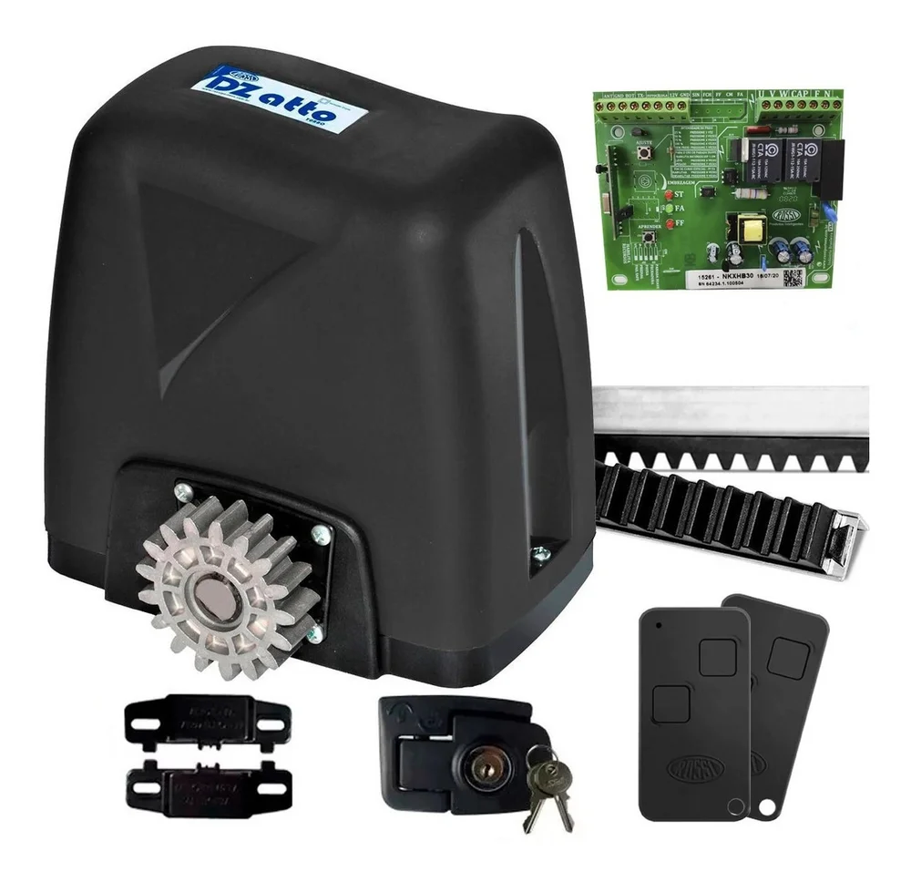 Kit Motor Portão Rossi Dz Atto Turbo 350kg 220V