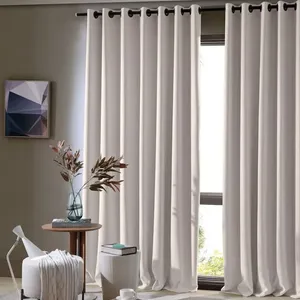 Cortina Blackout Dupla Face com Ilhos Areia com Cinza 200X160 Bella Janela