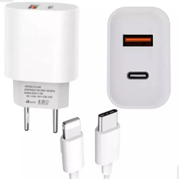 Carregador Ultra Rápido Turbo 9.1a Kit Carregador Tipo C 40w