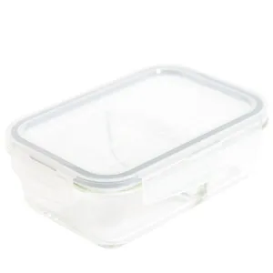 Marmita de Vidro com Divisória 700ml Cazza com Tampa