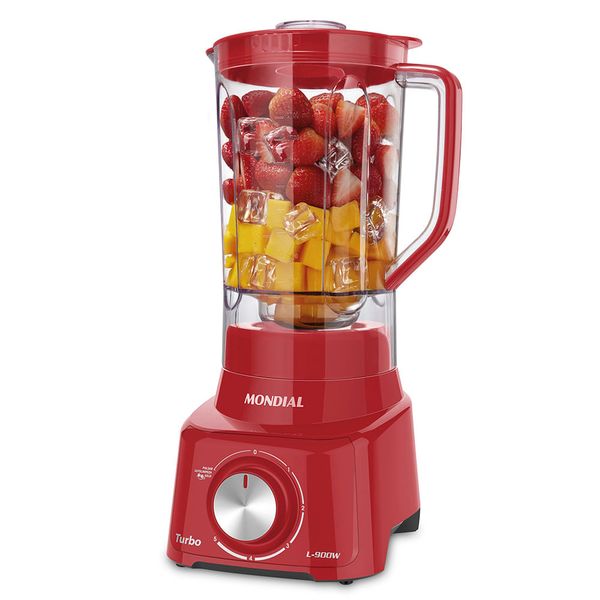 Liquidificador Mondial Turbo Full Red L-900W Vermelho - 110V