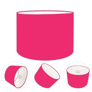 Cúpula Abajur Cilíndrica Cp-7017 ø40x21cm Rosa Pink