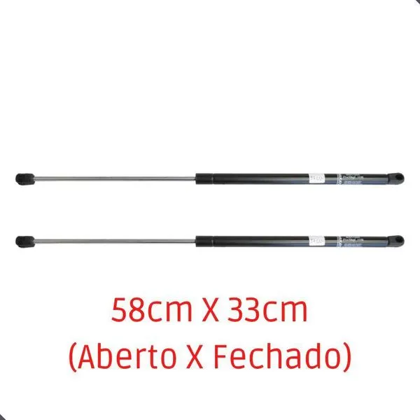 Par Amortecedor Pistão Mola 58Cm X 30Cm Armário Capota Fibra