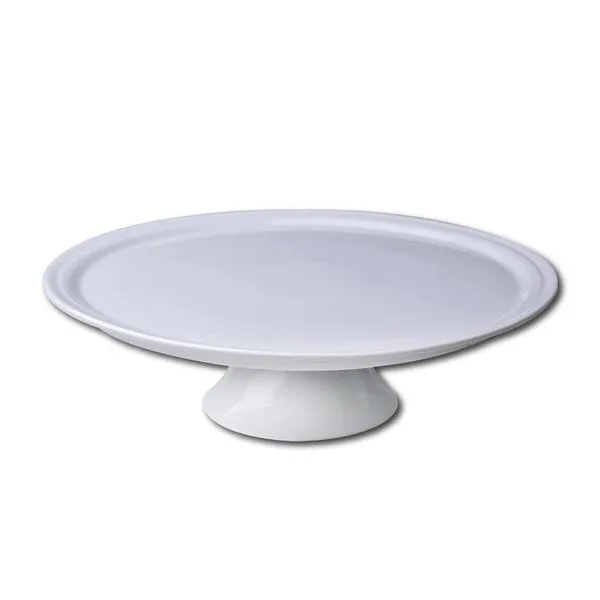 Prato para Bolo com Pé Germer Complementos Tradicional P em Porcelana  29 cm