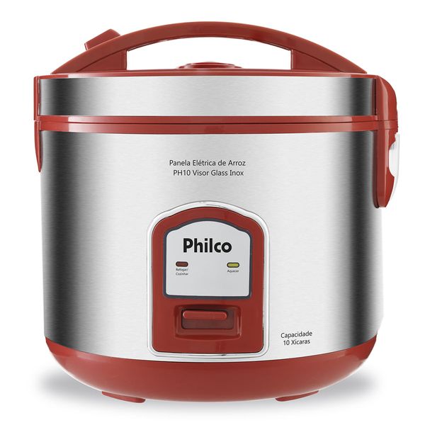 Panela de Arroz Philco PH10V 10 xícaras Visor Glass Inox 220V