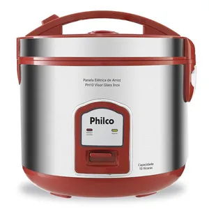 Panela de Arroz Philco PH10V 10 xícaras Visor Glass Inox 220V