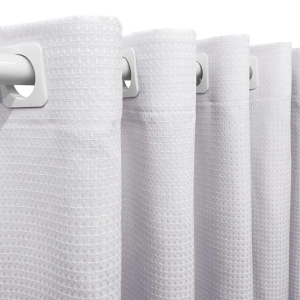Cortina 2,80x2,30 Sala Quarto Cozinha Tecido Piquet Branco