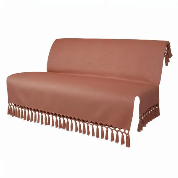 Manta Xale Sofa Jacquard Terracota artesanal 1,80x1,40