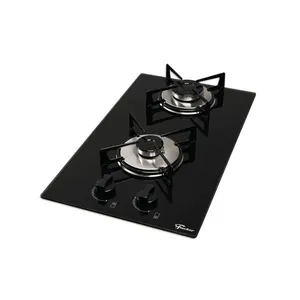 Fogão Cooktop Fischer 2Q Gás Mesa Vidro Com Supervisor De Chama Bivolt