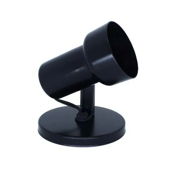 Spot Caneca 1 Lâmpada Em Pvc Preto 40w - Altura 31cm Largura 22cm Profundidade 20cm