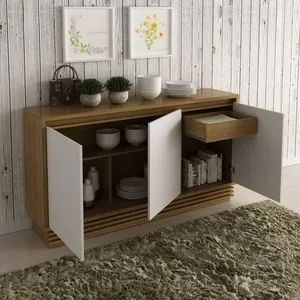 Balcão Buffet 3 Portas 1 Gaveta BB2610 Tecnomobili Natural