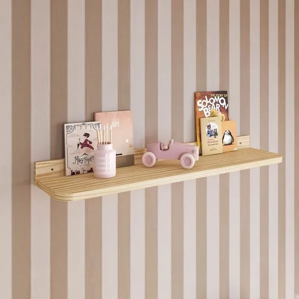 Prateleira Decorativa 90cm Wave Casatema Natural