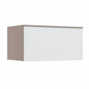 Módulo Aéreo 1 Porta Basculante Requinte+ 100% MDF Duna Line/Branco Line