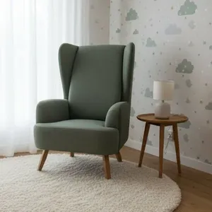 Poltrona de Amamentação Fixa com 4 Pés Teodora Mescla/Verde Mescla / Verde