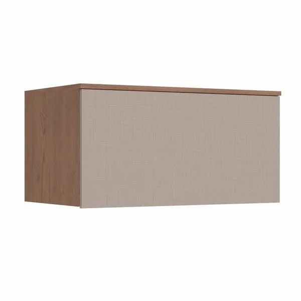 Módulo Aéreo 1 Porta Basculante Requinte+ 100% MDF Macadâmia/Duna Line