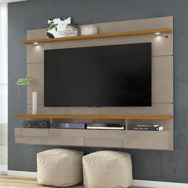 Rack Suspenso Lana para TV de até 60"- Natural/Fendi