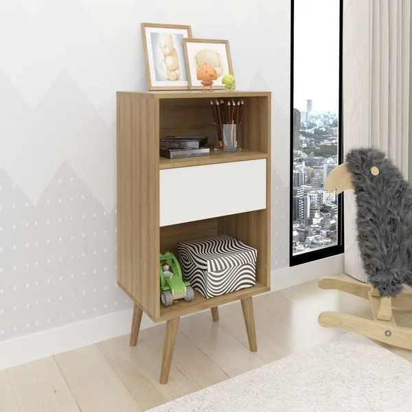 Estante Decorativa para Quarto Infantil Nina Amêndoa/Off White