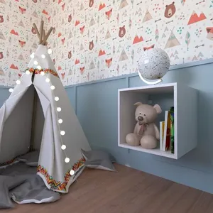 Nicho para Quarto Infantil Quadrado 40cm Branco