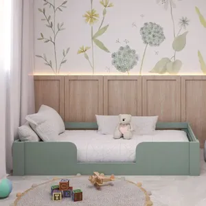 Cama Infantil Montessoriana Solteiro Liz Casatema Verde