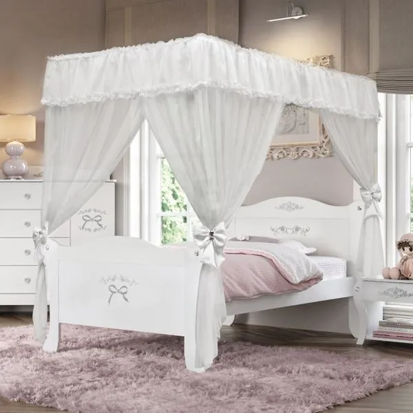Cama Infantil Provence com Dossel - Pura Magia