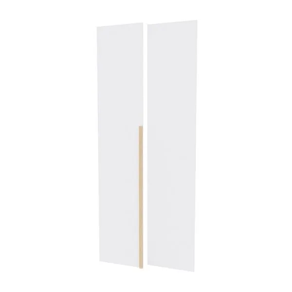 Kit 2 Portas para Guarda-roupa de Canto Reto Modular 95cm Jade CabeCasa MadeiraOriginals Branco