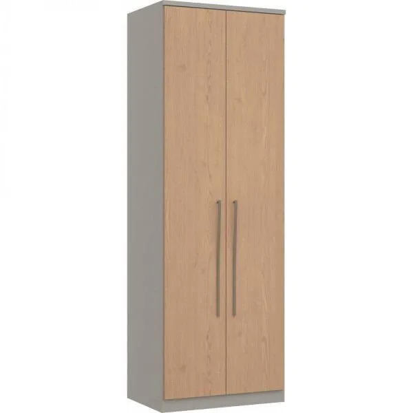 Módulo de Guarda Roupa 2 Portas 2 Gavetas com Cabideiro Elegance Níquel/Angelin