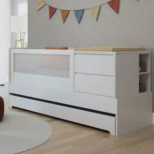Berço Cama Multifuncional 7 em 1 Sol e Mar - Branco