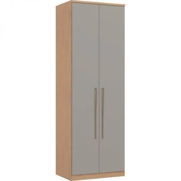 Módulo de Guarda Roupa 2 Portas 2 Gavetas com Cabideiro Elegance Angelin/Níquel
